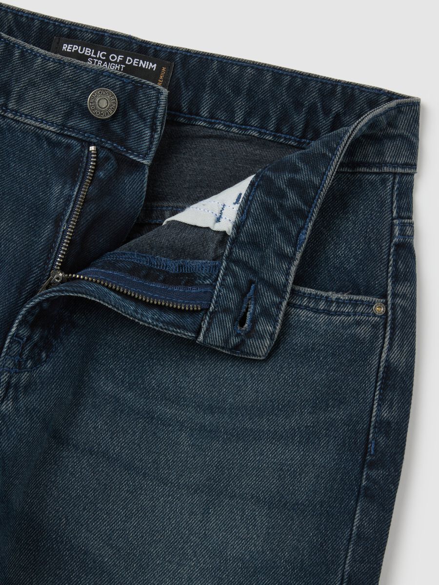 Jeans blu in puro cotone_5