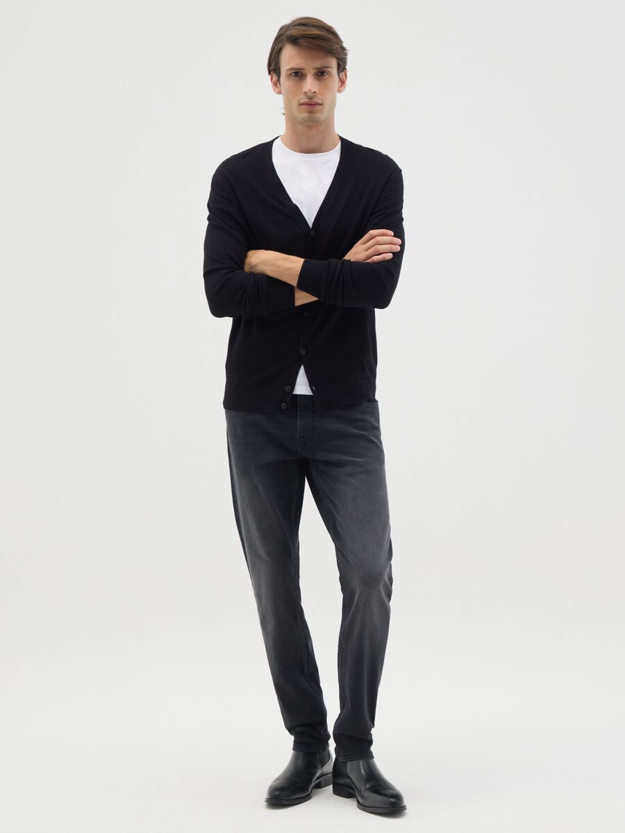 Grey Denim Skinny Fit Jeans_0