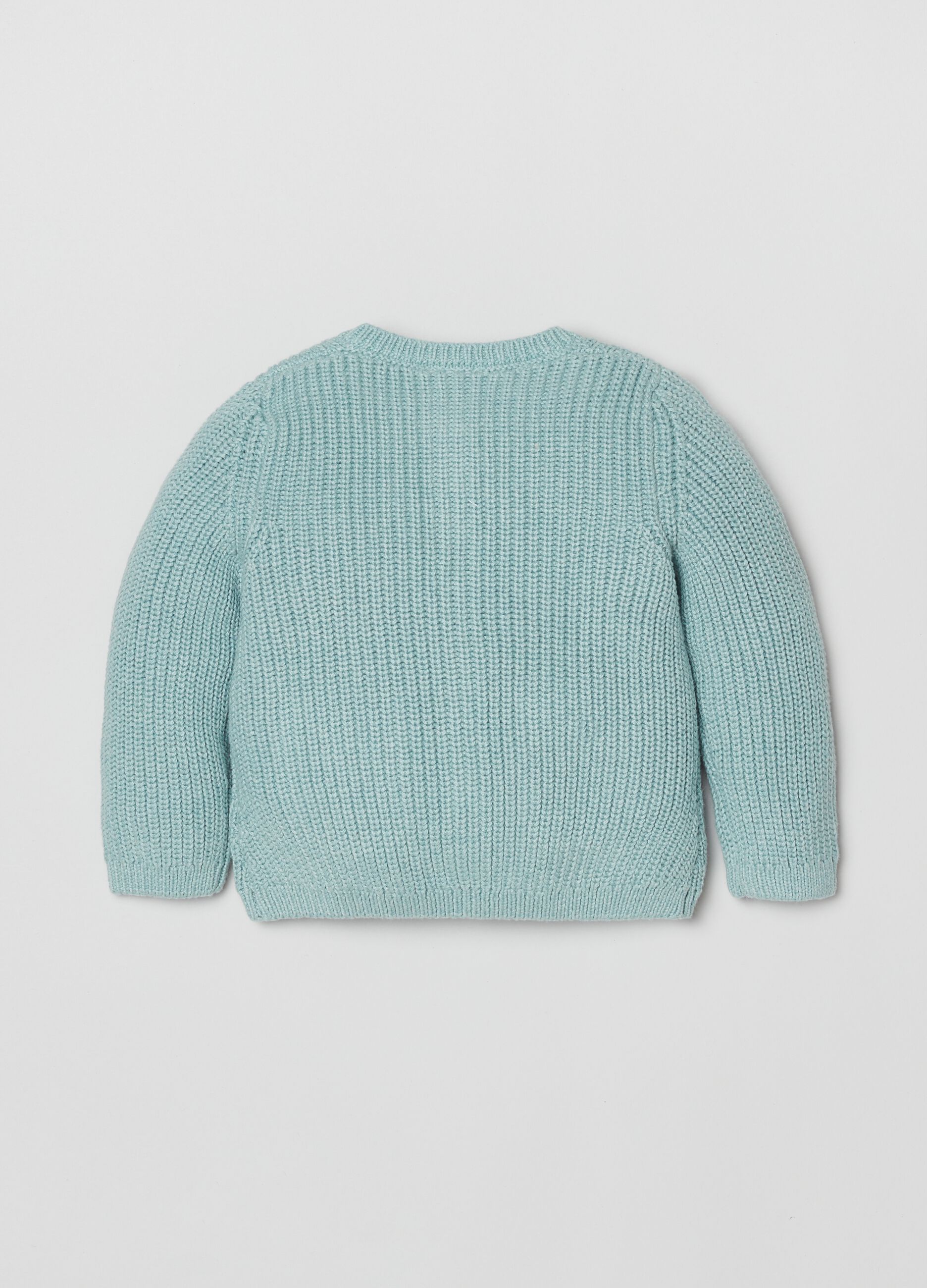 Cardigan in maglia a costine_1
