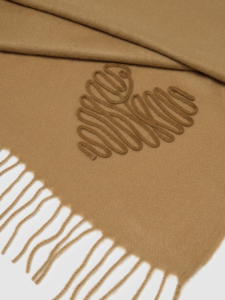 Sciarpa beige con frange_2