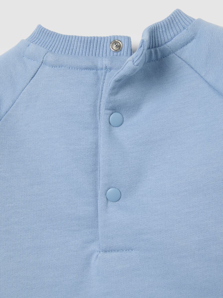 Newborn blue cotton outfit with inscription_3