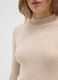 Beige fitted high-neck sweater_3