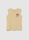 Children's beige pure cotton sleeveless top regular fit_0