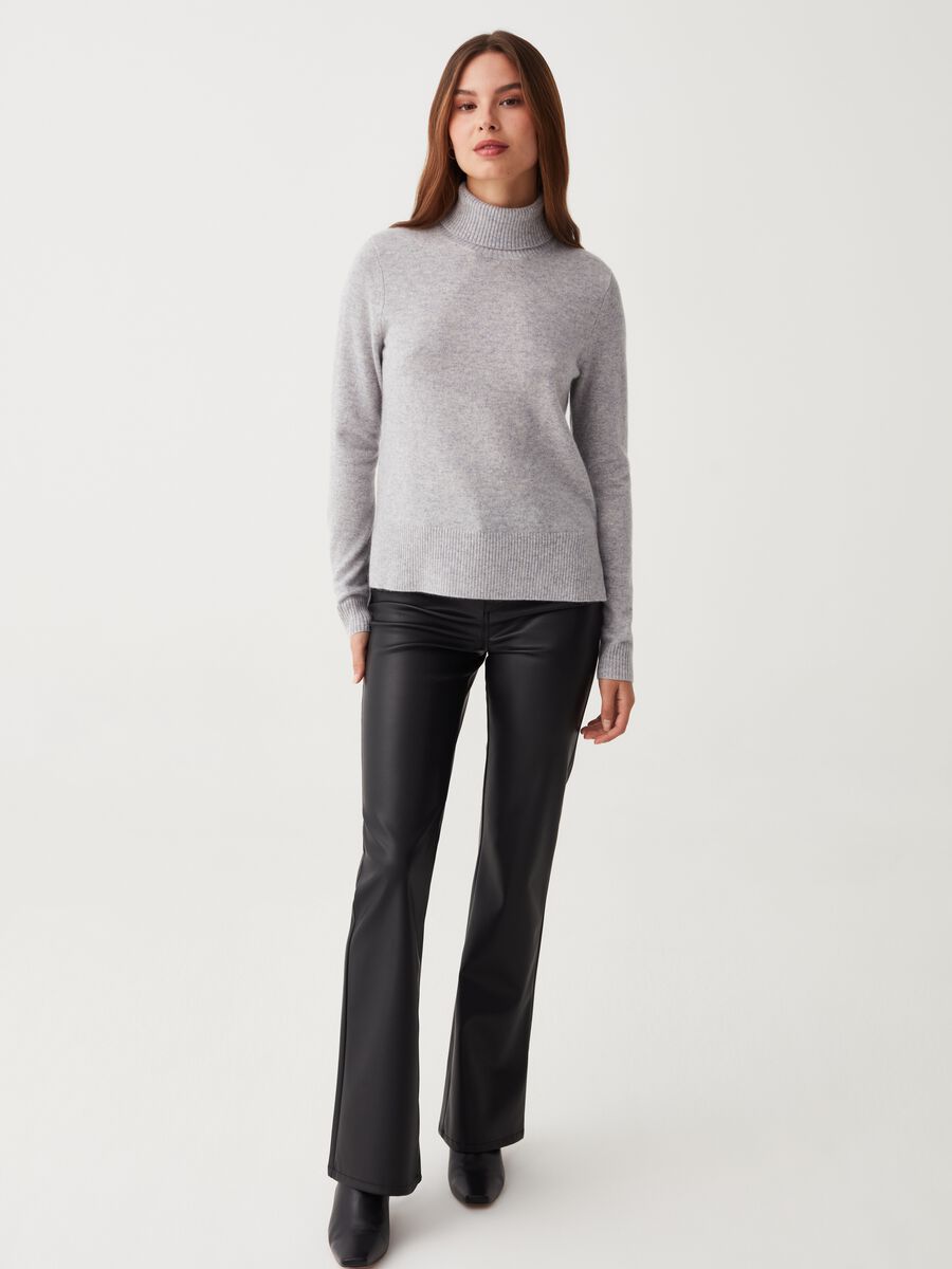 Pullover in cashmere a collo alto_1