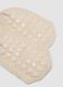 Beige non-slip socks in stretchy organic cotton for baby girls_1