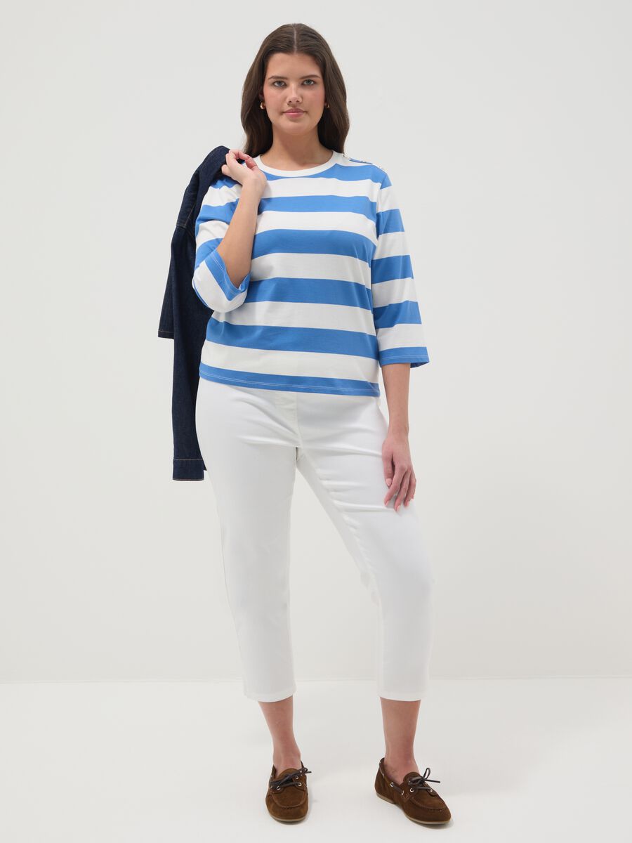 Regular Fit Multicolour Striped Pure Cotton Jumper_2