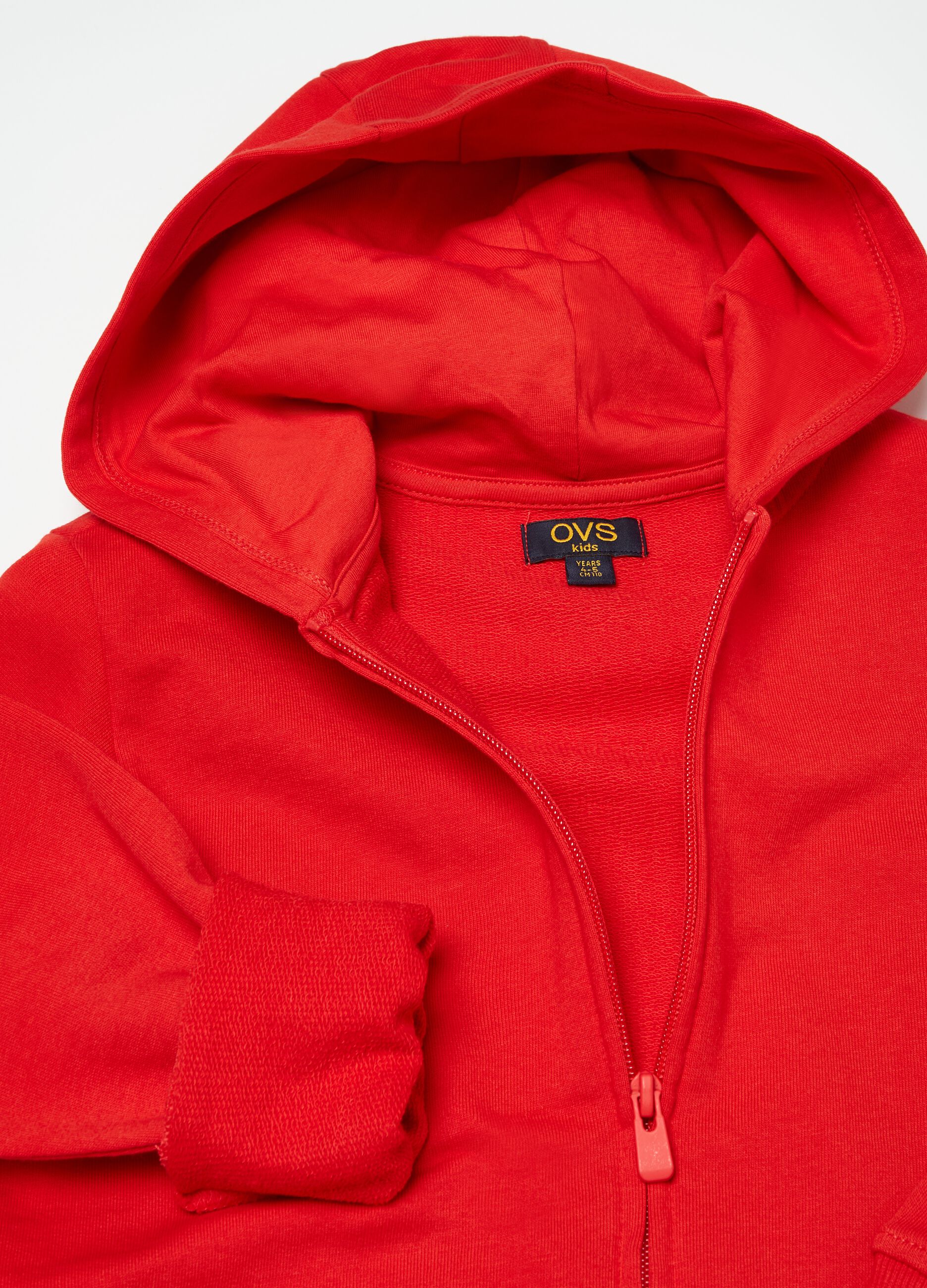 Full-zip in French Terry con cappuccio