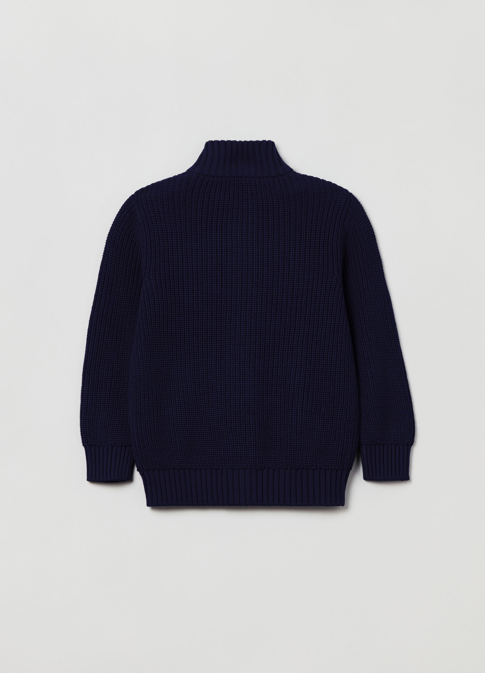 Cardigan full-zip in cotone con ricamo_1