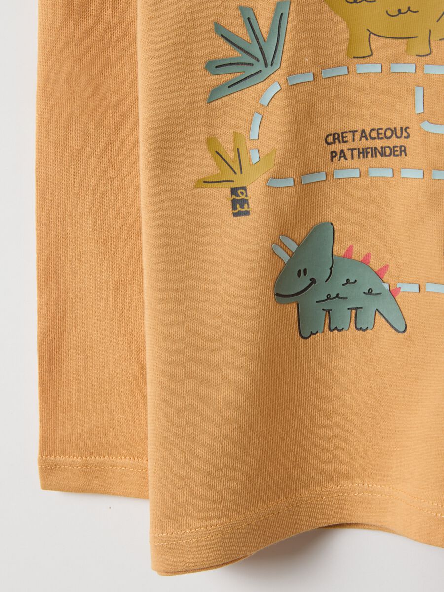 Orange pure cotton toddler t-shirt regular fit with print_3