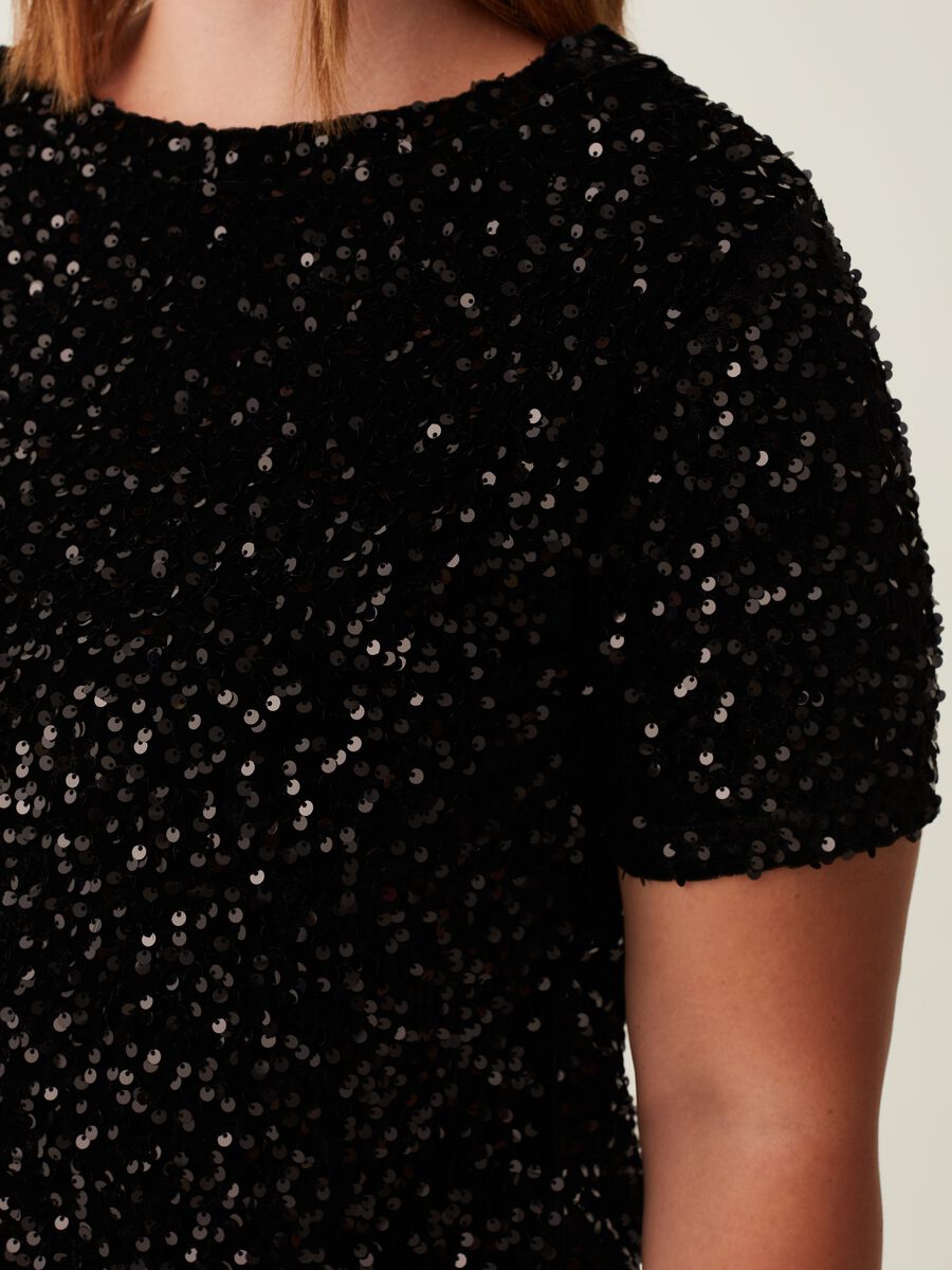T-shirt in paillettes Curvy_3
