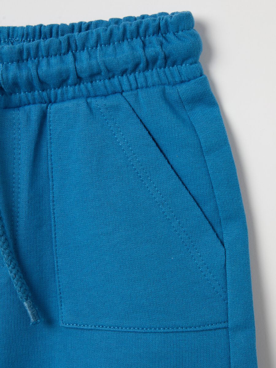 Bermuda shorts in French terry with drawstring_2