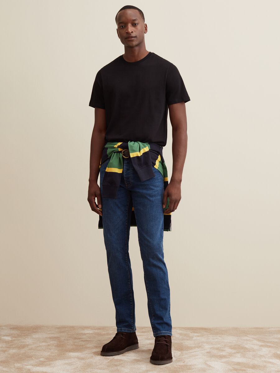 T-shirt in cotone Supima con scollo rotondo_0