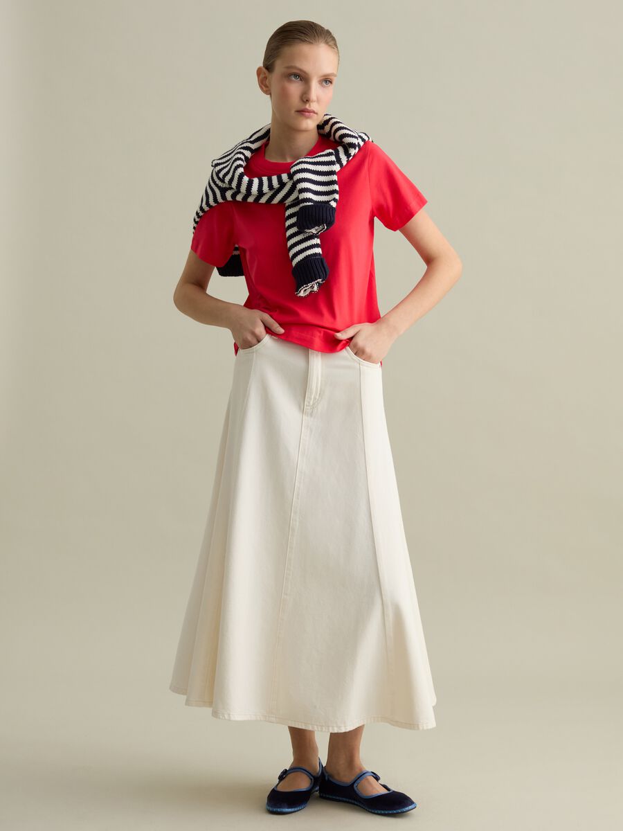 Cotton T-shirt with round neck_1