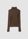 Brown ribbed viscose-blend turtleneck jumper_2