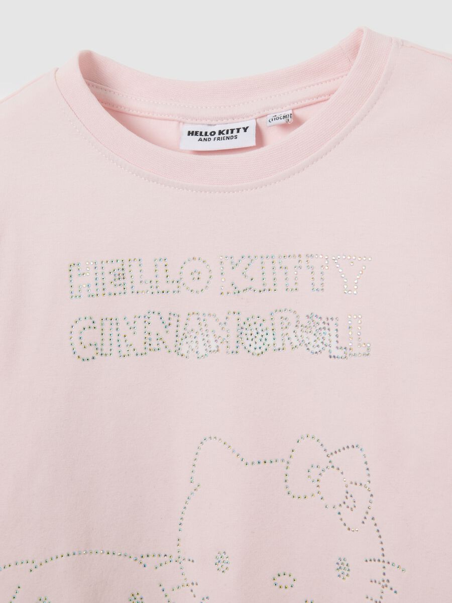 Maglietta da bambina in misto cotone rosa regular fit di Hello Kitty_2