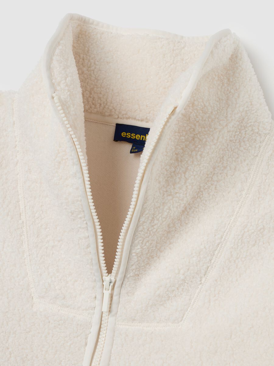 White regular fit zip-up sweatshirt_5