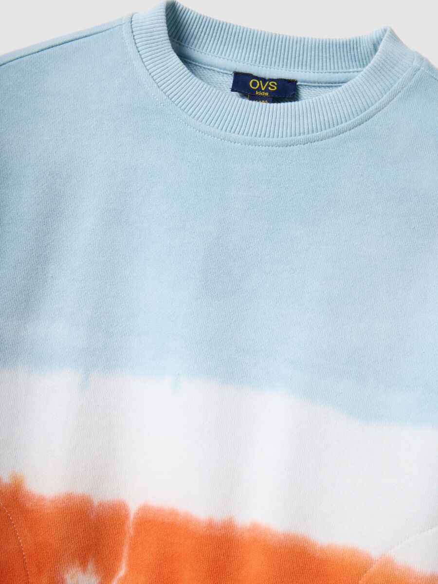 Felpa in misto cotone multicolor tie-dye da bambino regular fit_3
