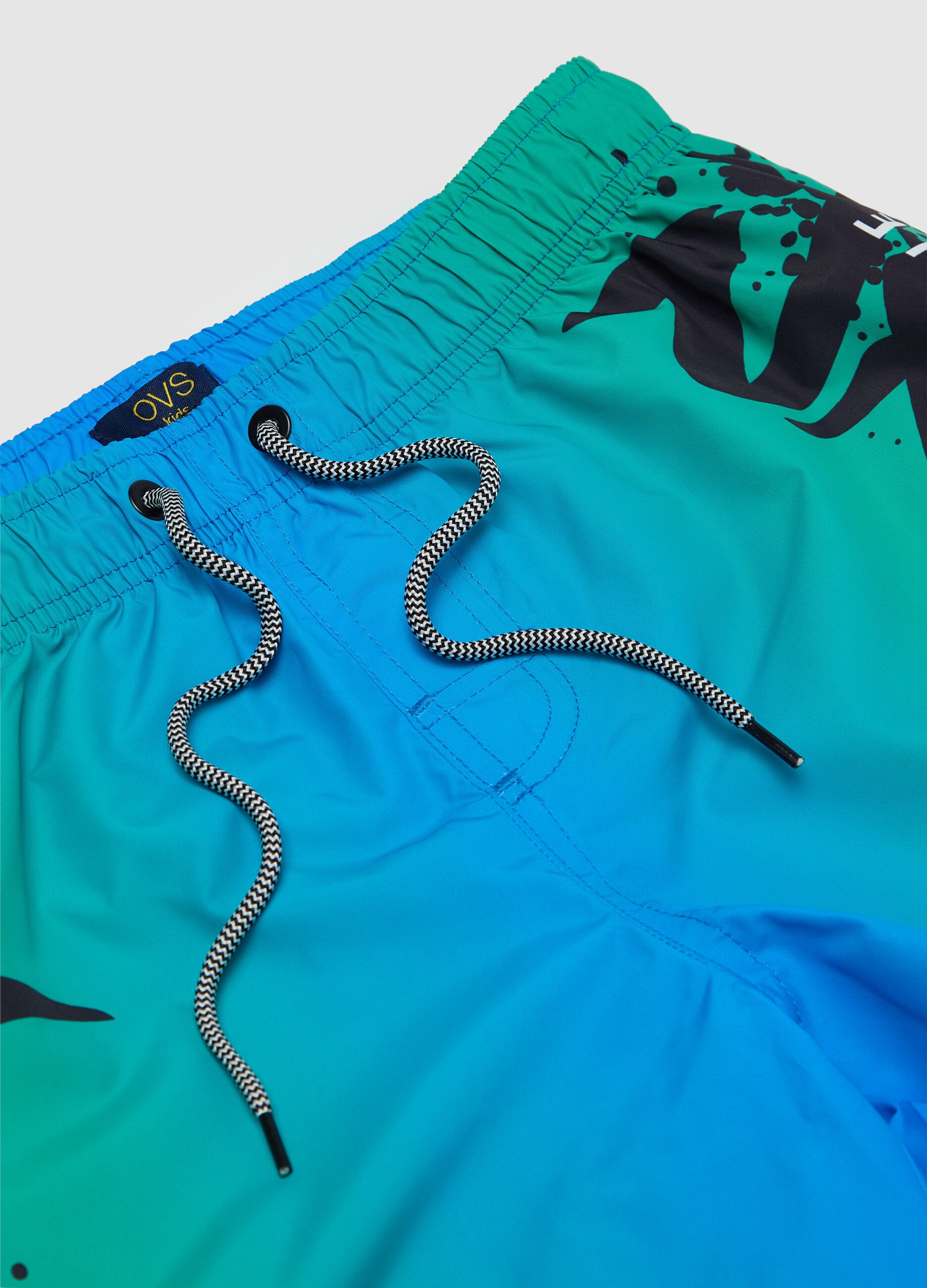Boxer da bambino in tessuto multicolor regular fit con coulisse
