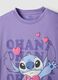 Girls' purple pure cotton nightshirt regular fit with Stitch_2