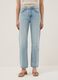 Jeans azzurri in puro cotone denim dritti regular fit_1