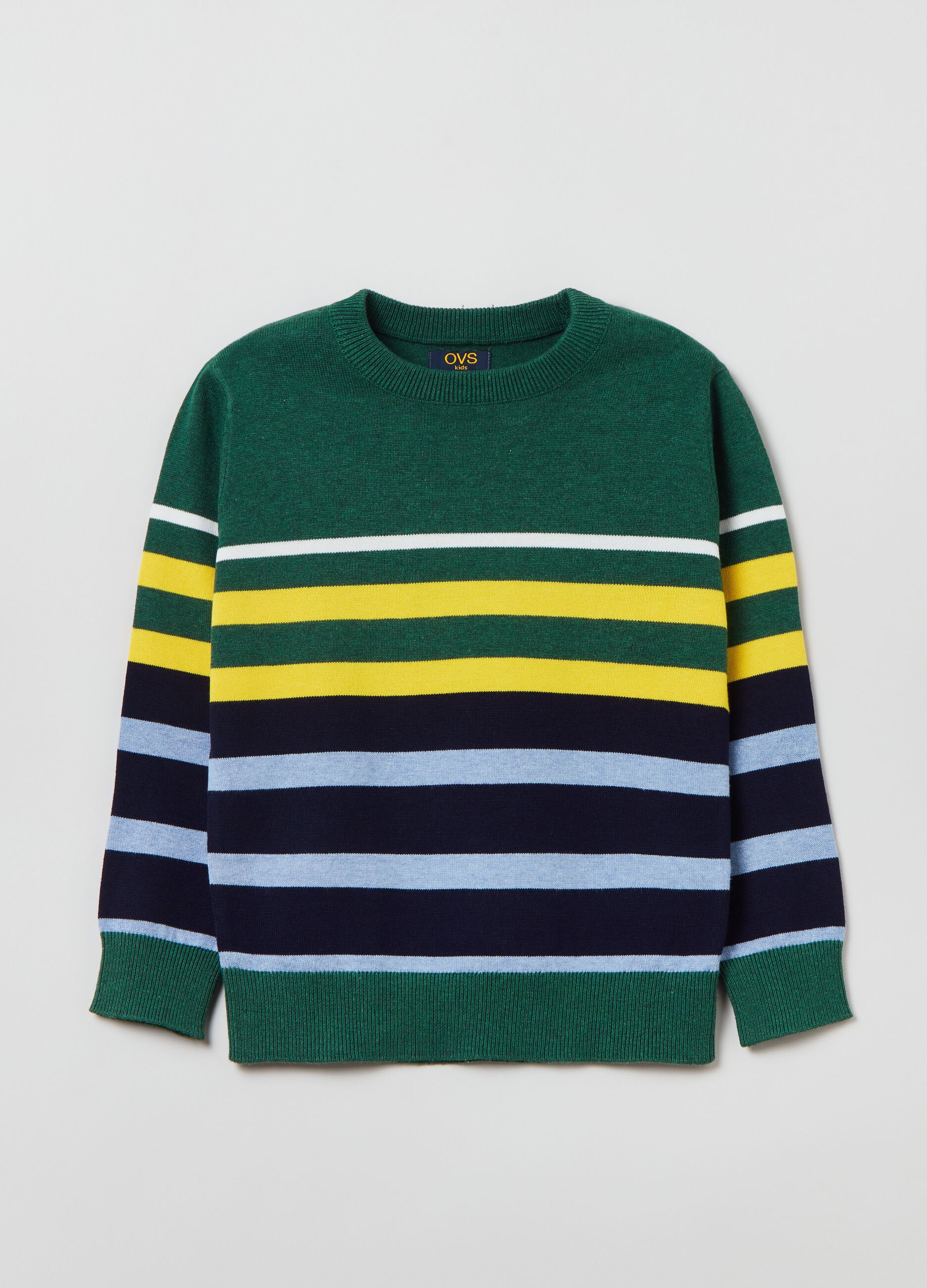 Pullover in maglia a righe_0