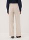 Beige The Iconic Pants straight-fit ribbed stretch cotton trousers_3