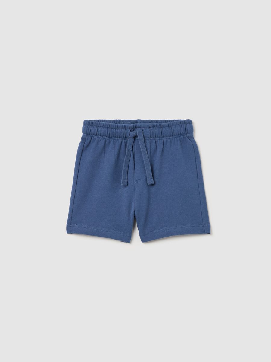 Cotton Bermuda shorts with drawstring_0