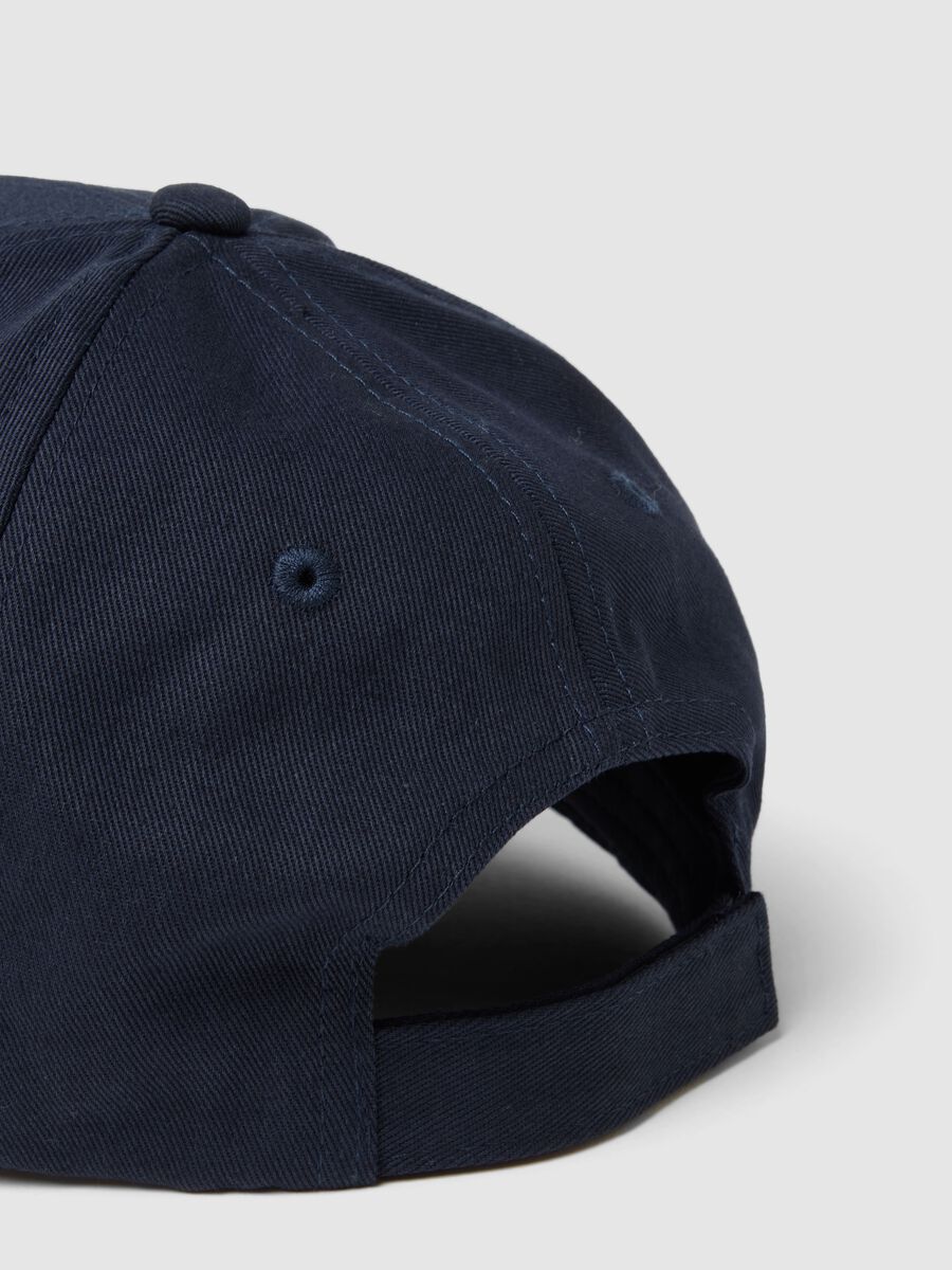 Cappello da baseball in puro cotone blu con chiusura regolabile_2