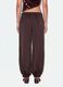 Brown baggy-fit trousers with elasticated cuffs_2