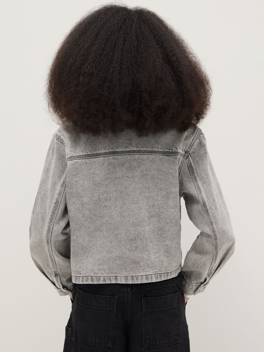 Girls' Grey Pure Cotton Shirt Regular Fit_1