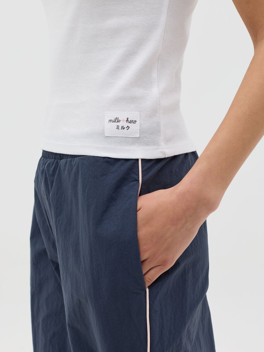 White slim-fit T-shirt in cotton_2