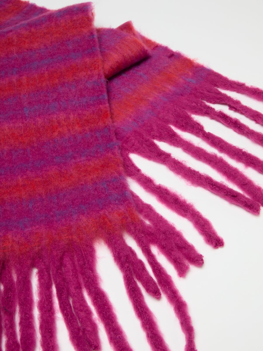 Multicolour scarf in mixed fabric_3