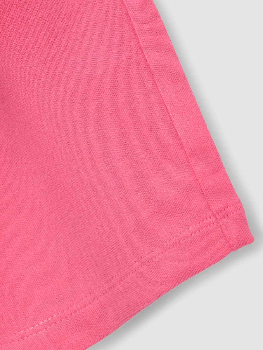 Shorts in puro cotone rosa da bambina regular fit_3