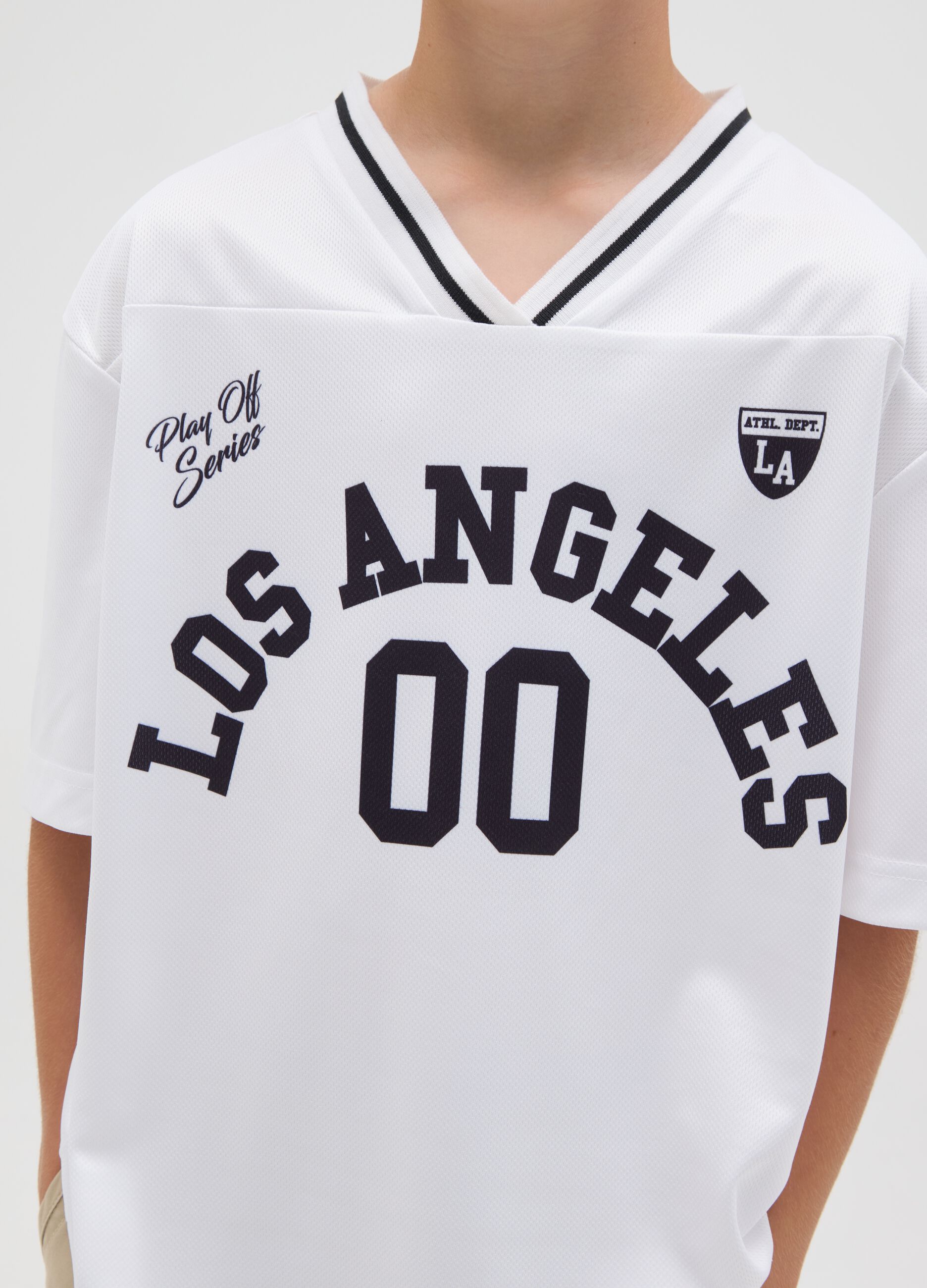 White T-shirt with Los Angeles print