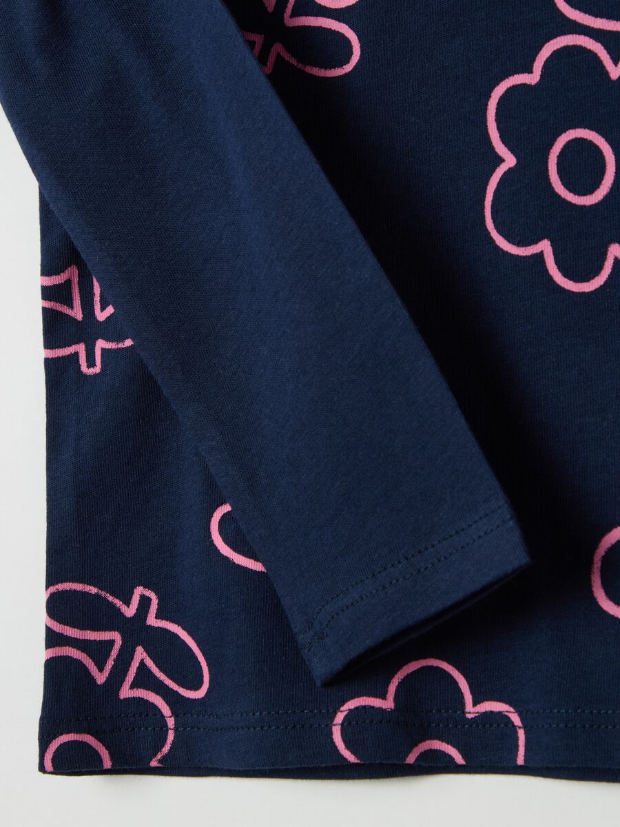 Long-sleeved, floral printed T-shirt_3