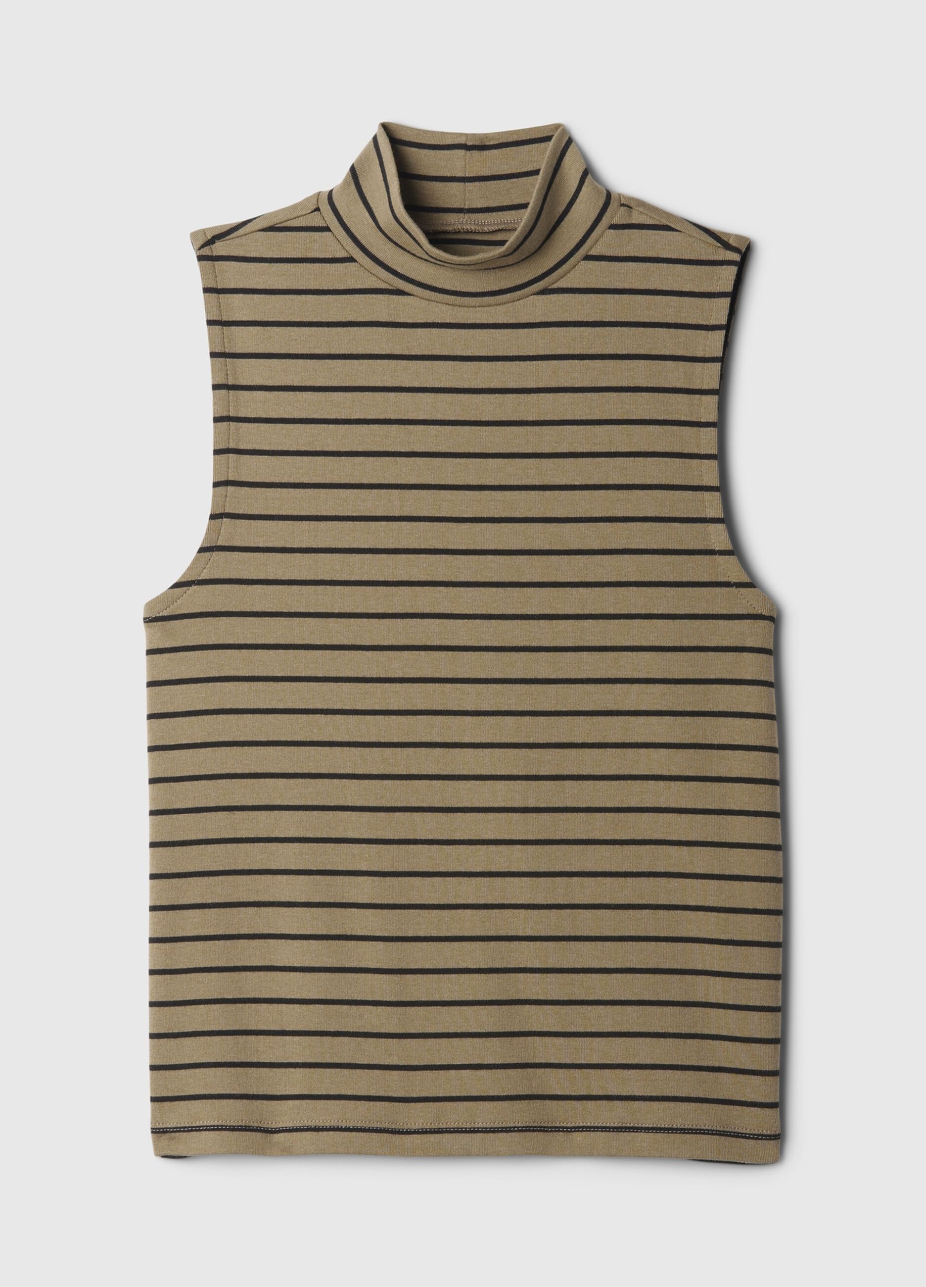 Top smanicato mock neck