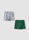 2-pack boys&rsquo; pure cotton multicolour shorts, regular fit_1