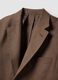 Brown pure linen slim-fit blazer_1