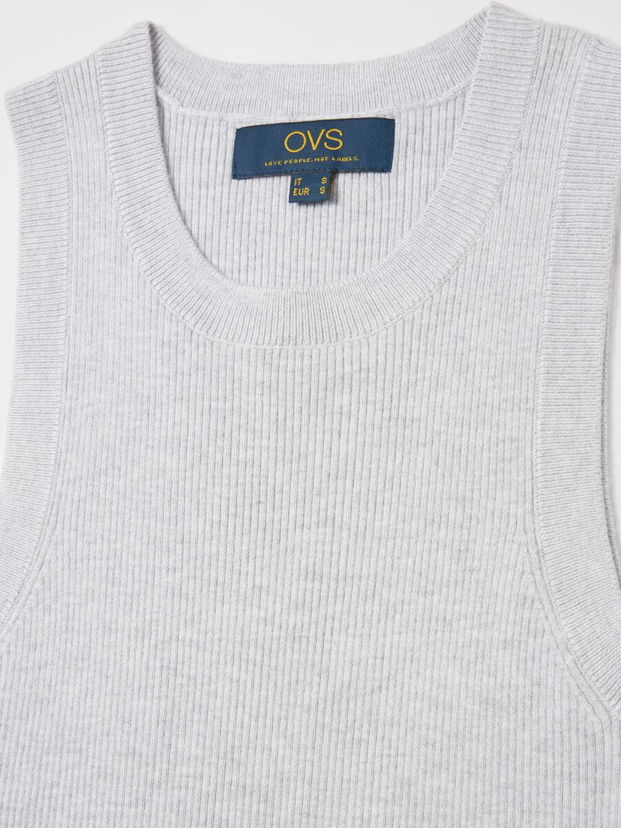 Ribbed tank top with halter neck_5
