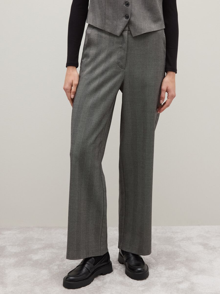 Grey Regular Fit Trousers_1