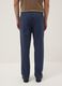 Pantaloni chino blu in puro cotone relaxed fit_2