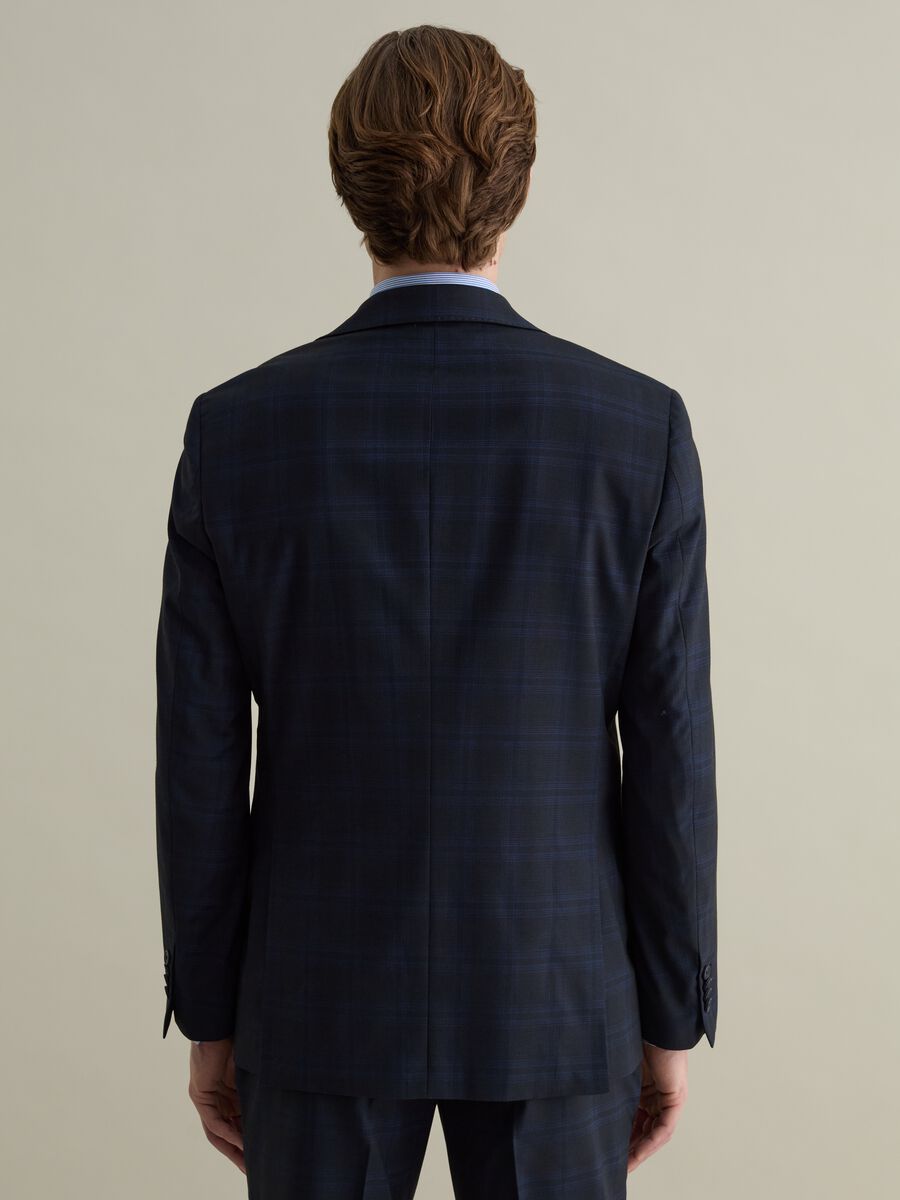 Single-breasted blazer with check pattern_2