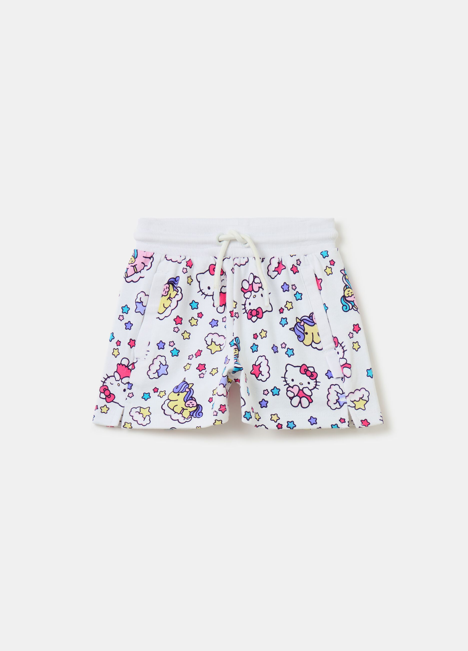 Shorts in felpa stampa Hello Kitty all-over
