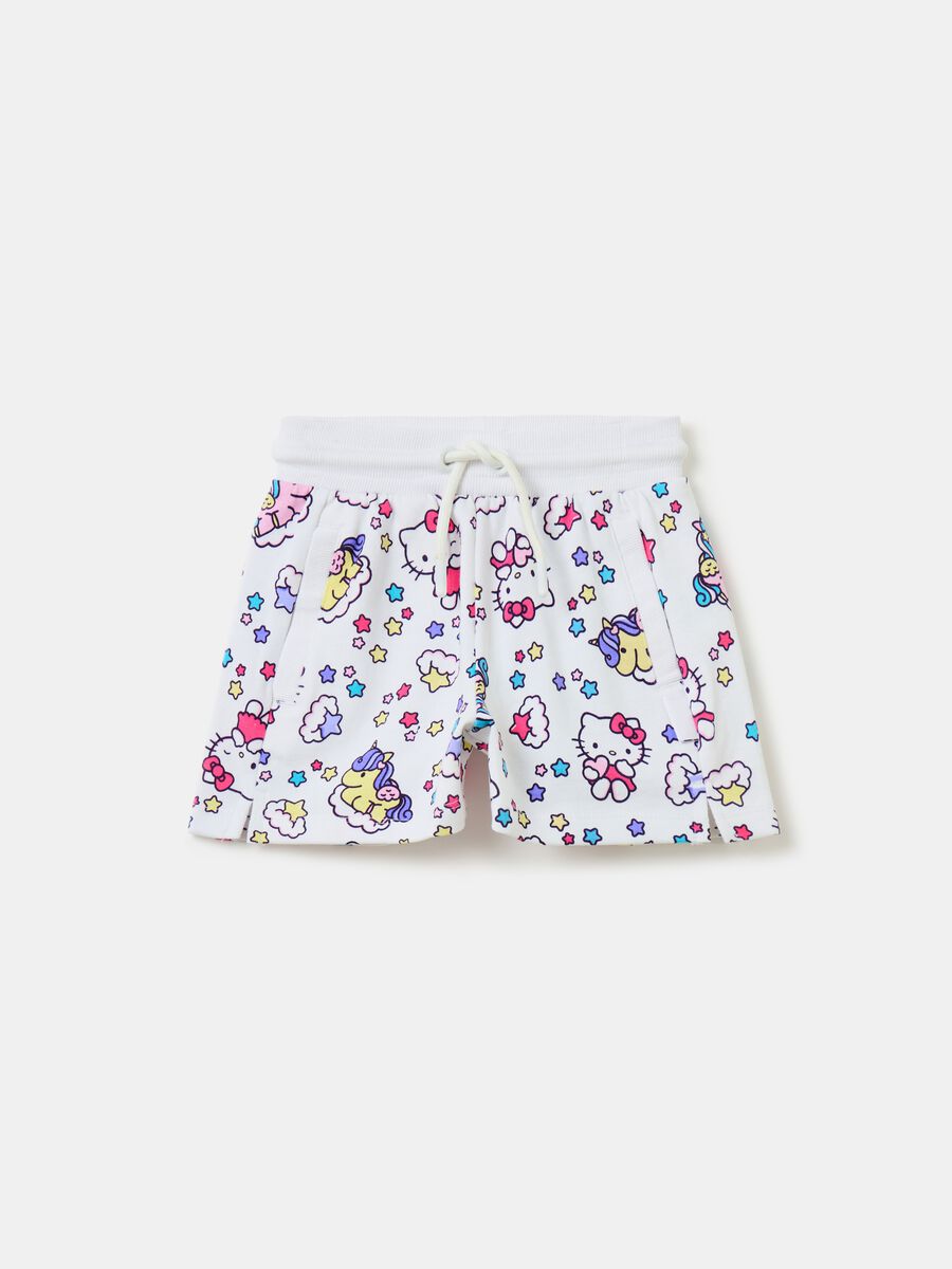 Shorts in felpa stampa Hello Kitty all-over_0