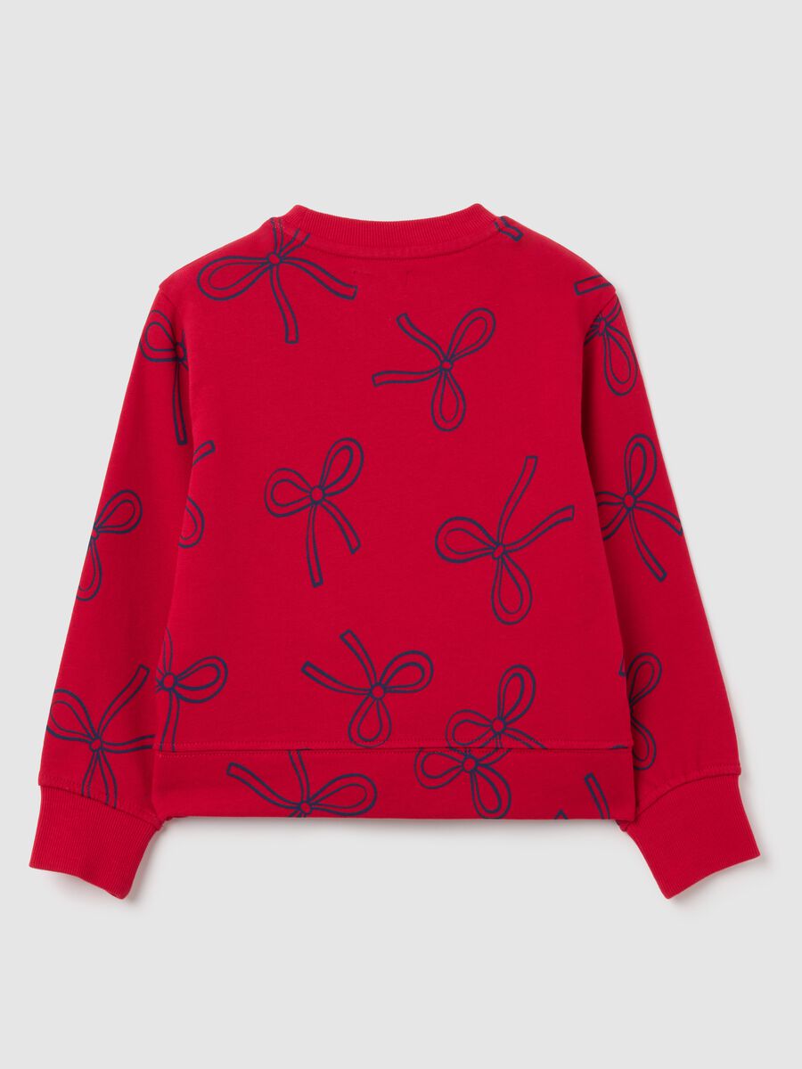 Girls' red pure cotton sweatshirt regular fit_1