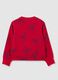 Girls' red pure cotton sweatshirt regular fit_1