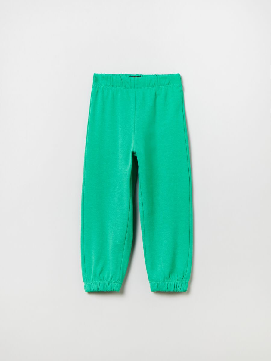 Joggers in felpa tinta unita_0