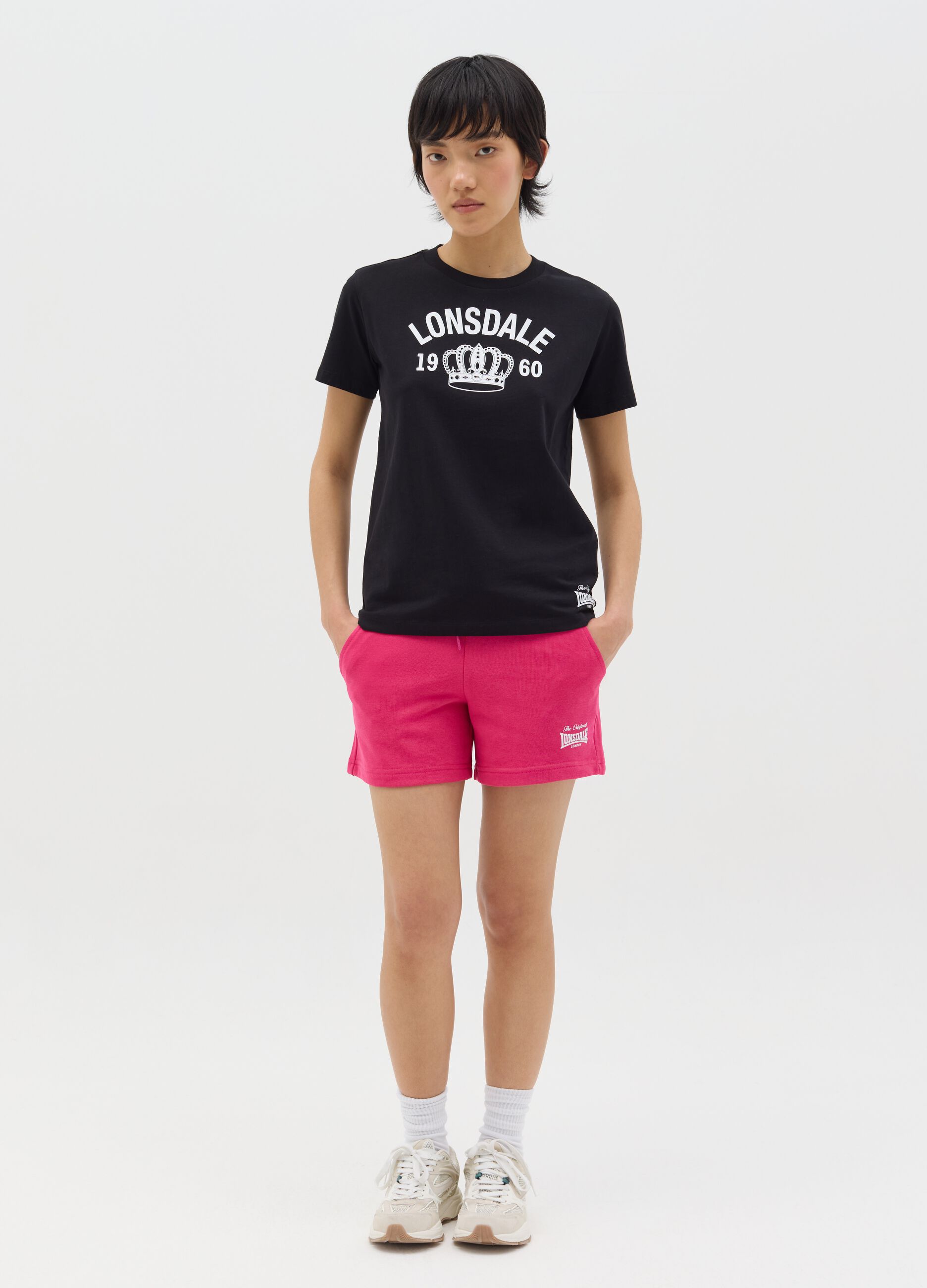 Cotton T-shirt with logo print