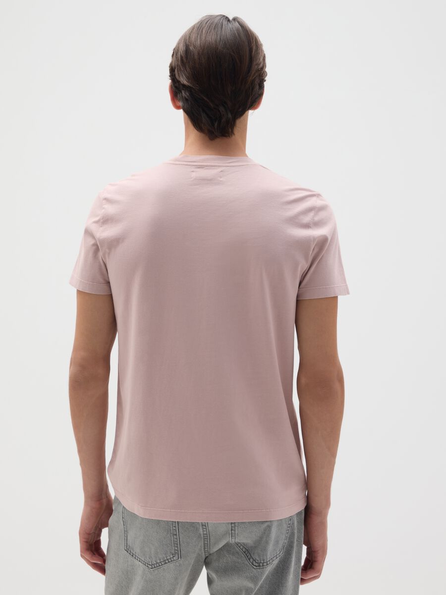 Pink regular fit pure cotton T-shirt_2