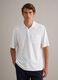 White cotton-blend polo shirt_2